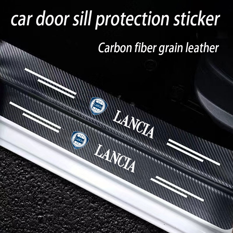 Crepe Pan Carbon - Skórzane naklejki ochronne na próg drzwi