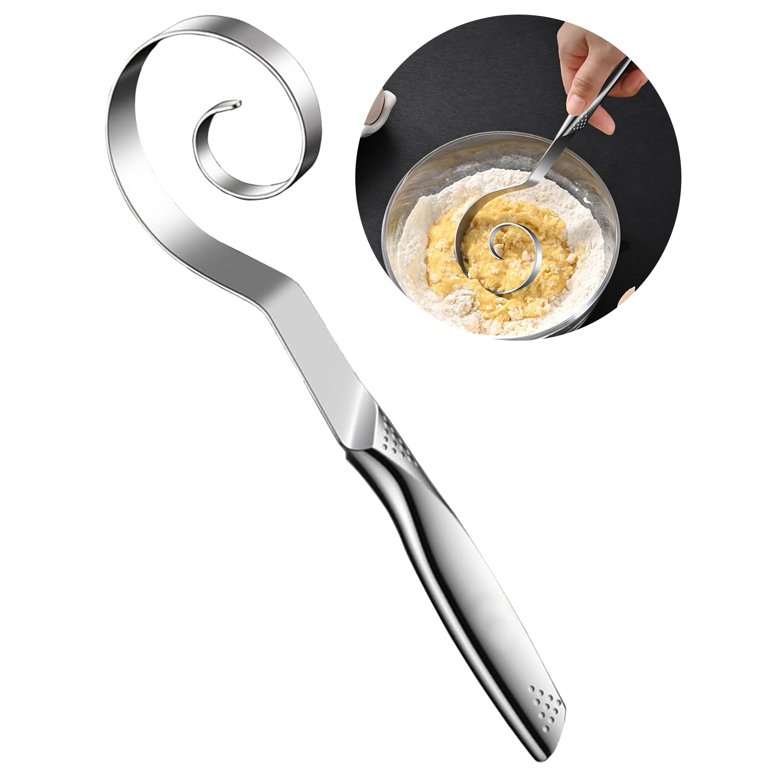 Danish Pancake Pan - Przenośna, bezszwowa trzepaczka do ciasta, metalowa