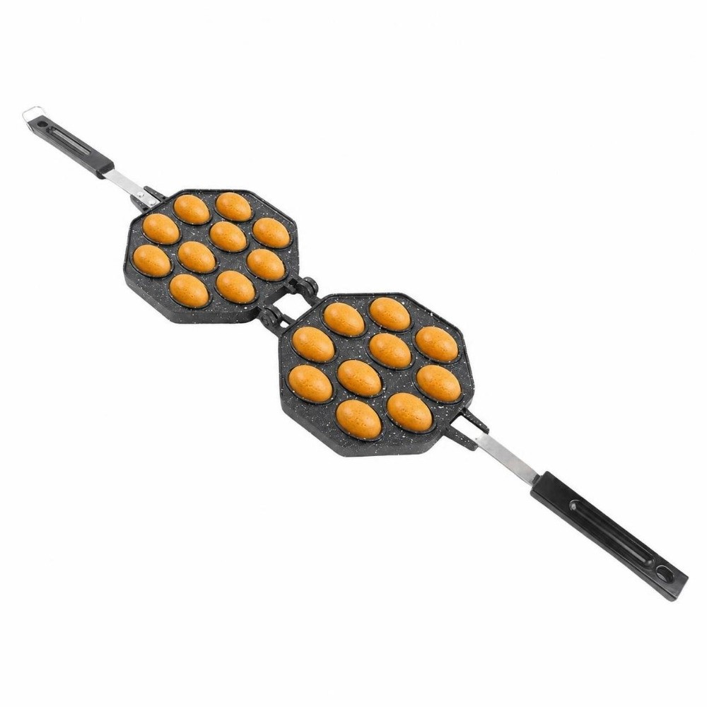 Aluminiowa patelnia do gofrów  – Egg Waffle Pan recenzja i cena